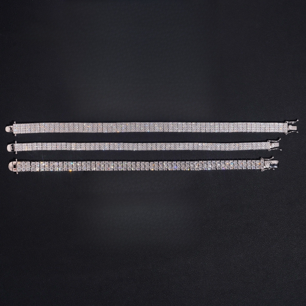 Iced Rows Tennis Bracelet