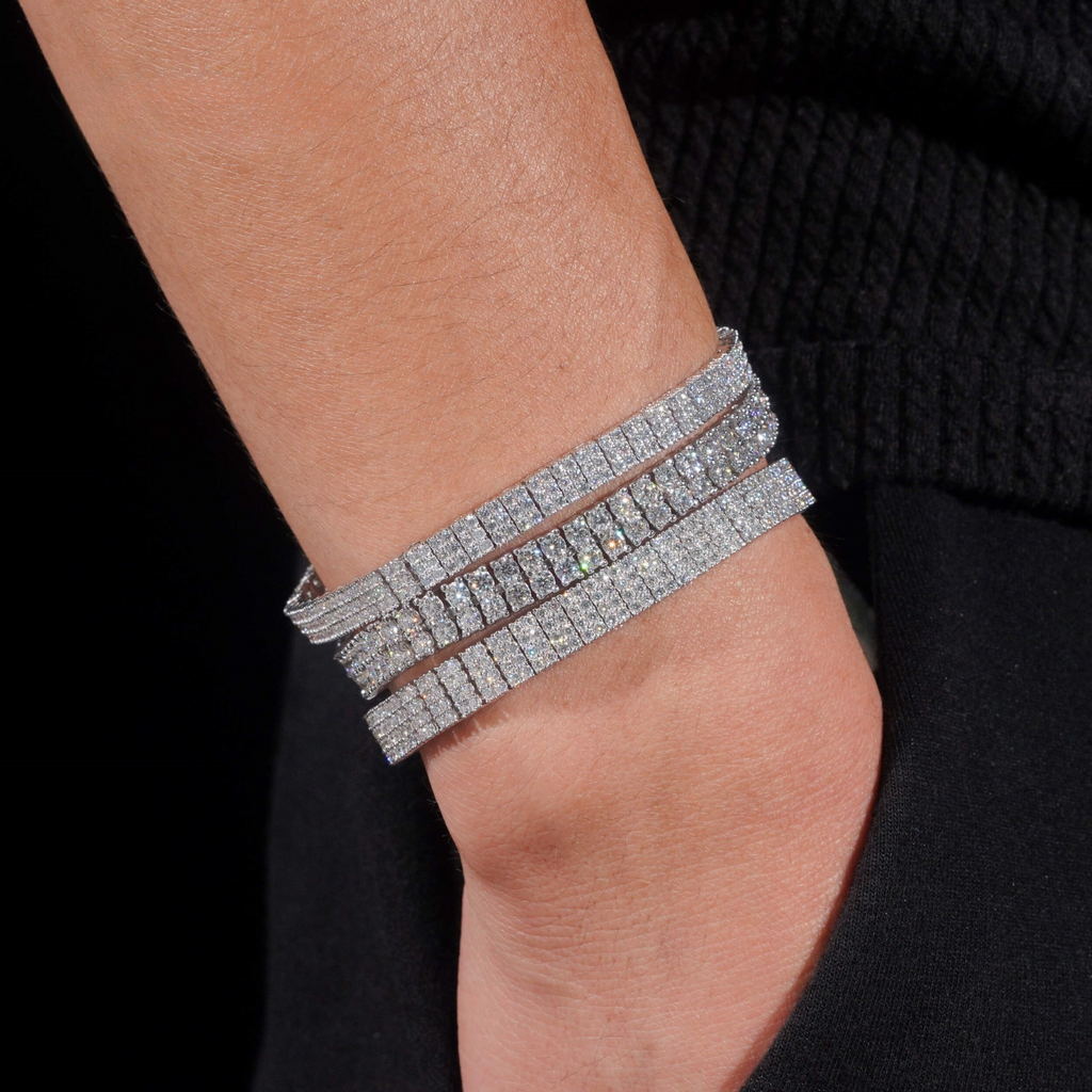 Iced Rows Tennis Bracelet
