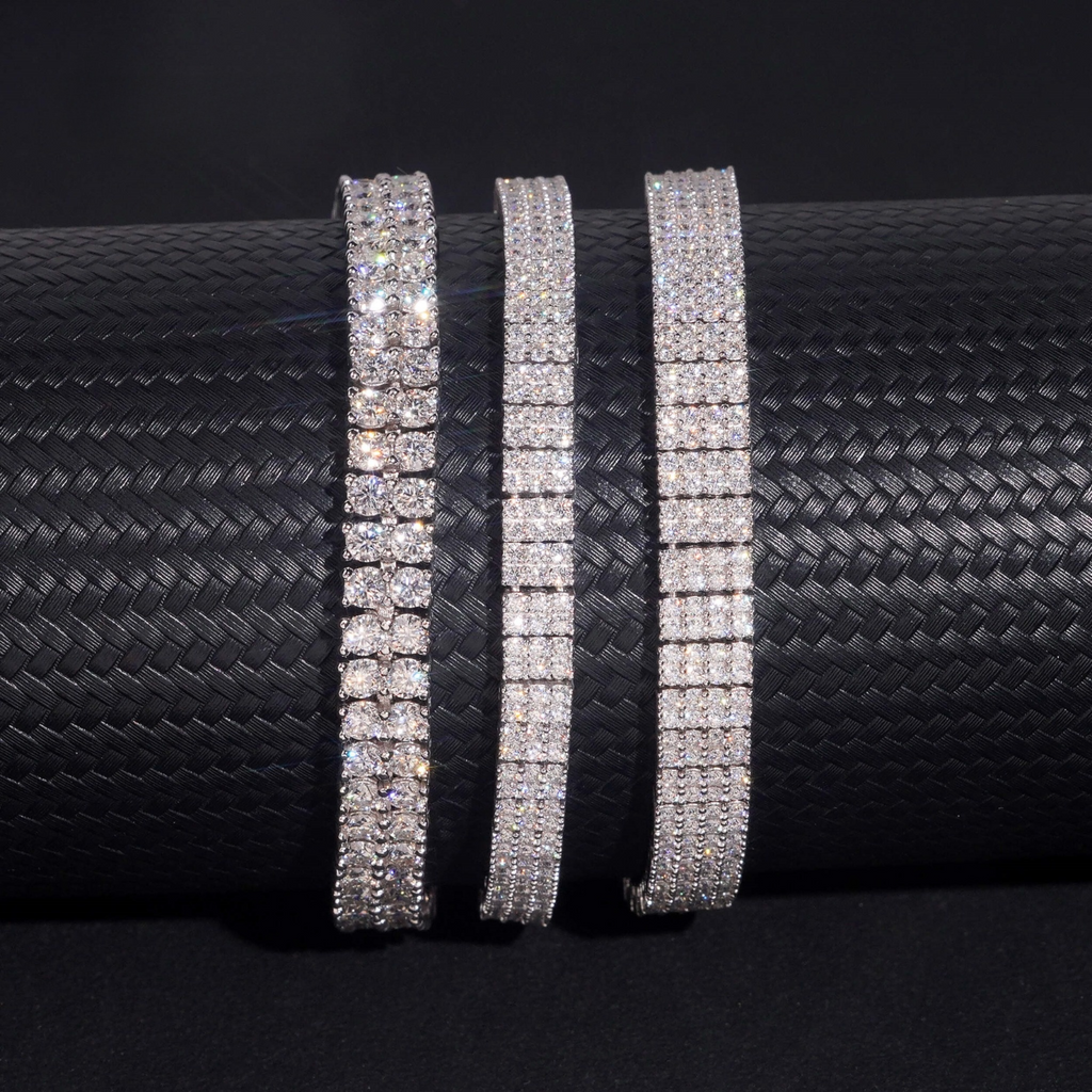 Iced Rows Tennis Bracelet