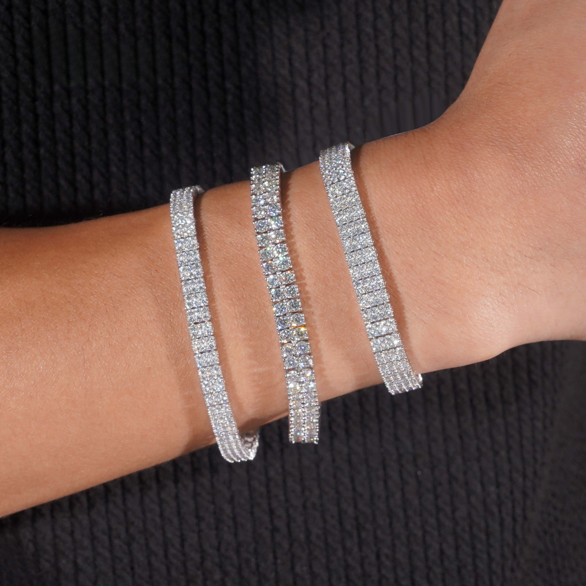 Iced Rows Tennis Bracelet